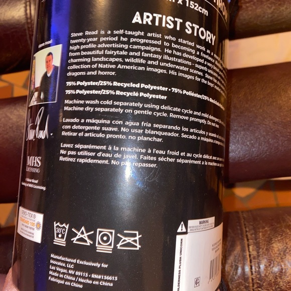 Unicorn blanket/throw,NWT,original packaging,beautiful unicorn design. - Picture 10 of 12